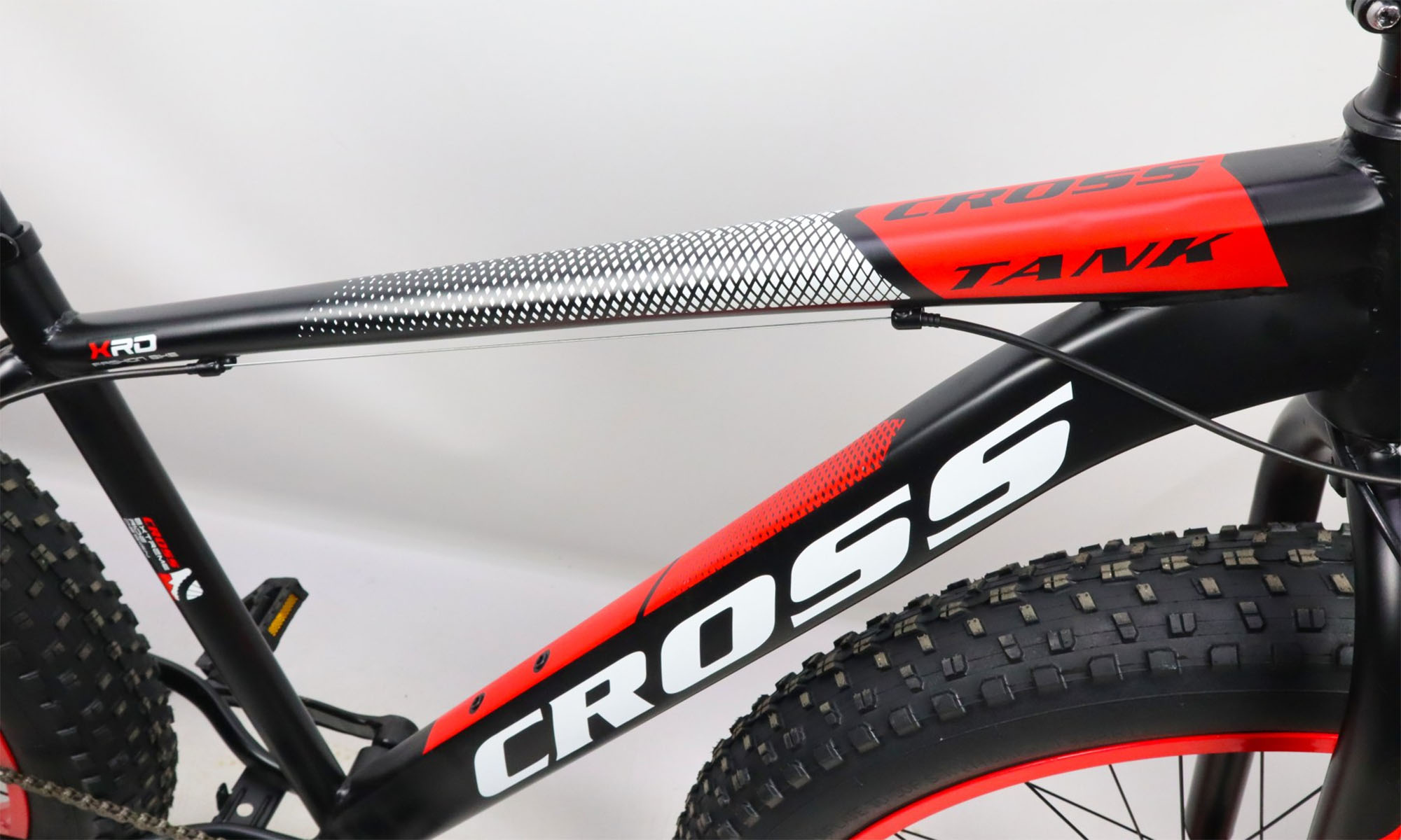 Велосипед Cross Tank 26", размер L, рама 19", 2021, Черный-Красный 2