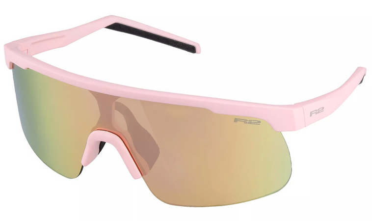 Окуляри дитячі R2 LIT pink, powdery (matt), лінза brown (pink chrome) PC, кат. 2 
