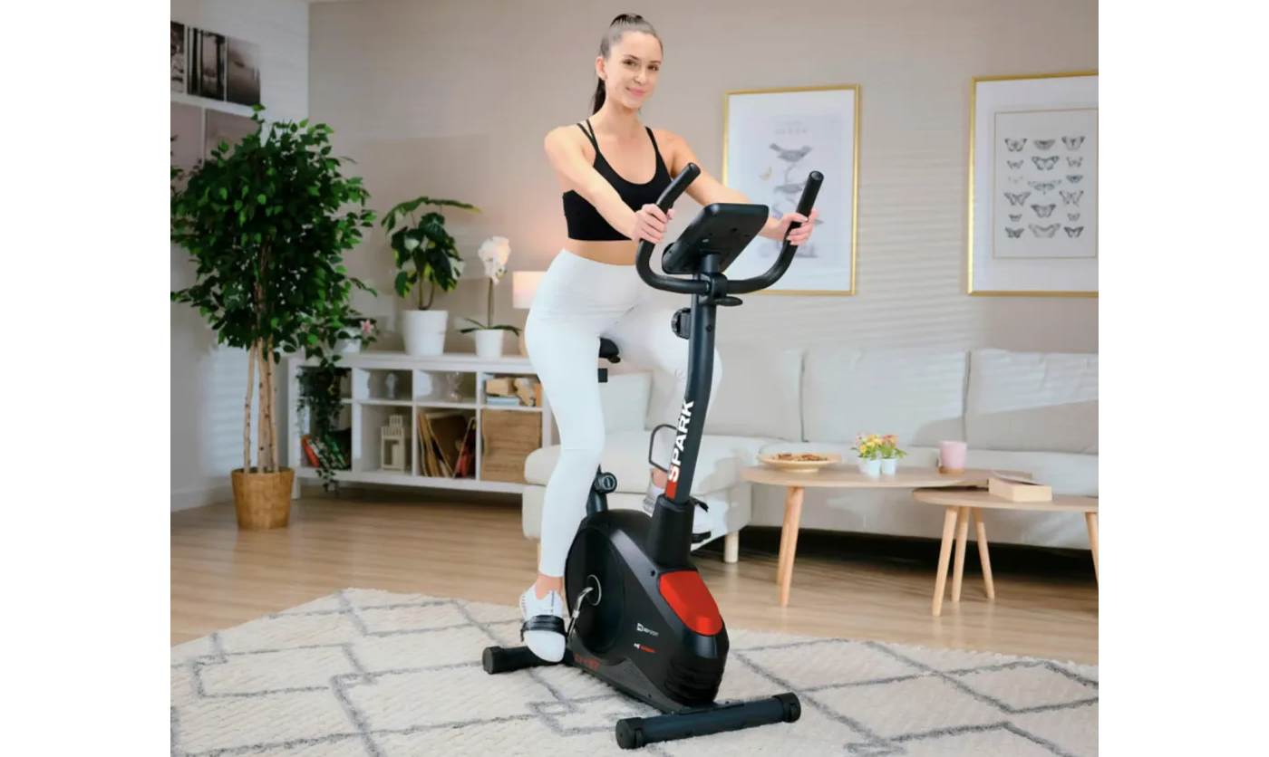 Велотренажер Hop-Sport HS-2080 Spark чорно-червоний 10