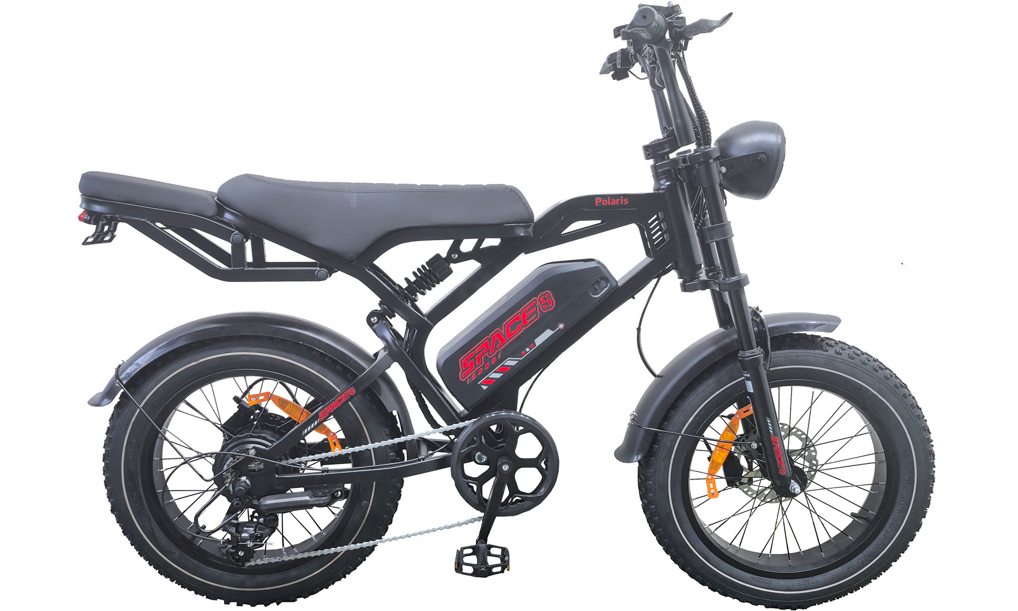 Велосипед с электроприводом SPACE POLARIS DD FR 20", размер L, 48B, 15А*ч, 1000Вт, год 2026, черный Велосипед с электроприводом SPACE POLARIS DD FR 20", размер L, 48B, 15А*ч, 1000Вт, год 2026, черный