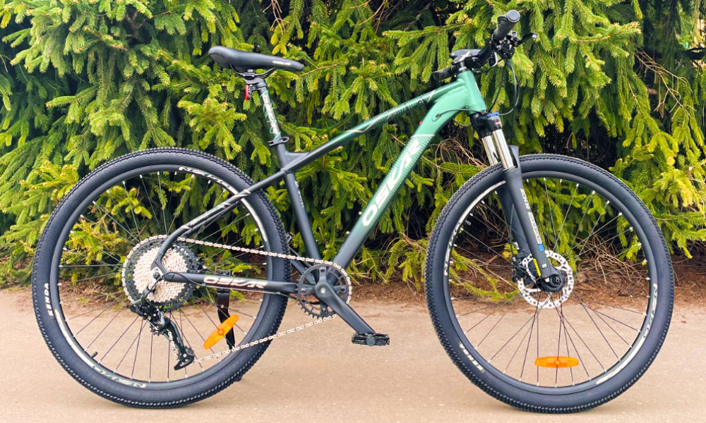 Фотография Велосипед Oskar Veva 27,5", размер M, черно-зеленый 3