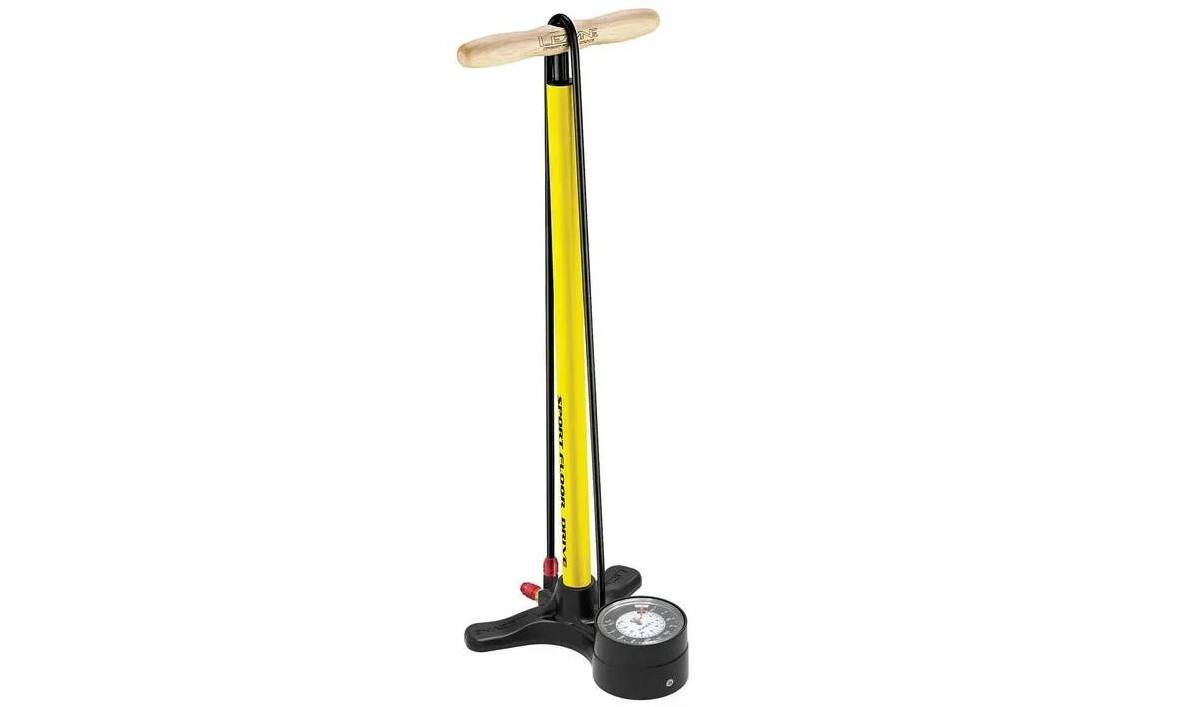 Напольный насос Lezyne Sport Floor Drive, максимальное давление 220 psi, манометр 2.5", желтый 