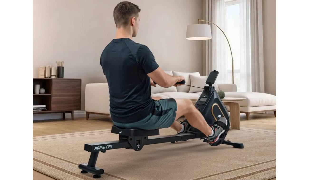 Гребной тренажер Hop-Sport HS-085R Bazel магнитный черно-желтый 6 Гребной тренажер Hop-Sport HS-085R Bazel магнитный черно-желтый 6