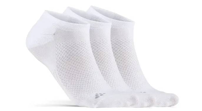 Фотографія Комплект шкарпеток Craft Core Dry Footies 3 пари, розмір 34-36, сезон SS 22, білі 