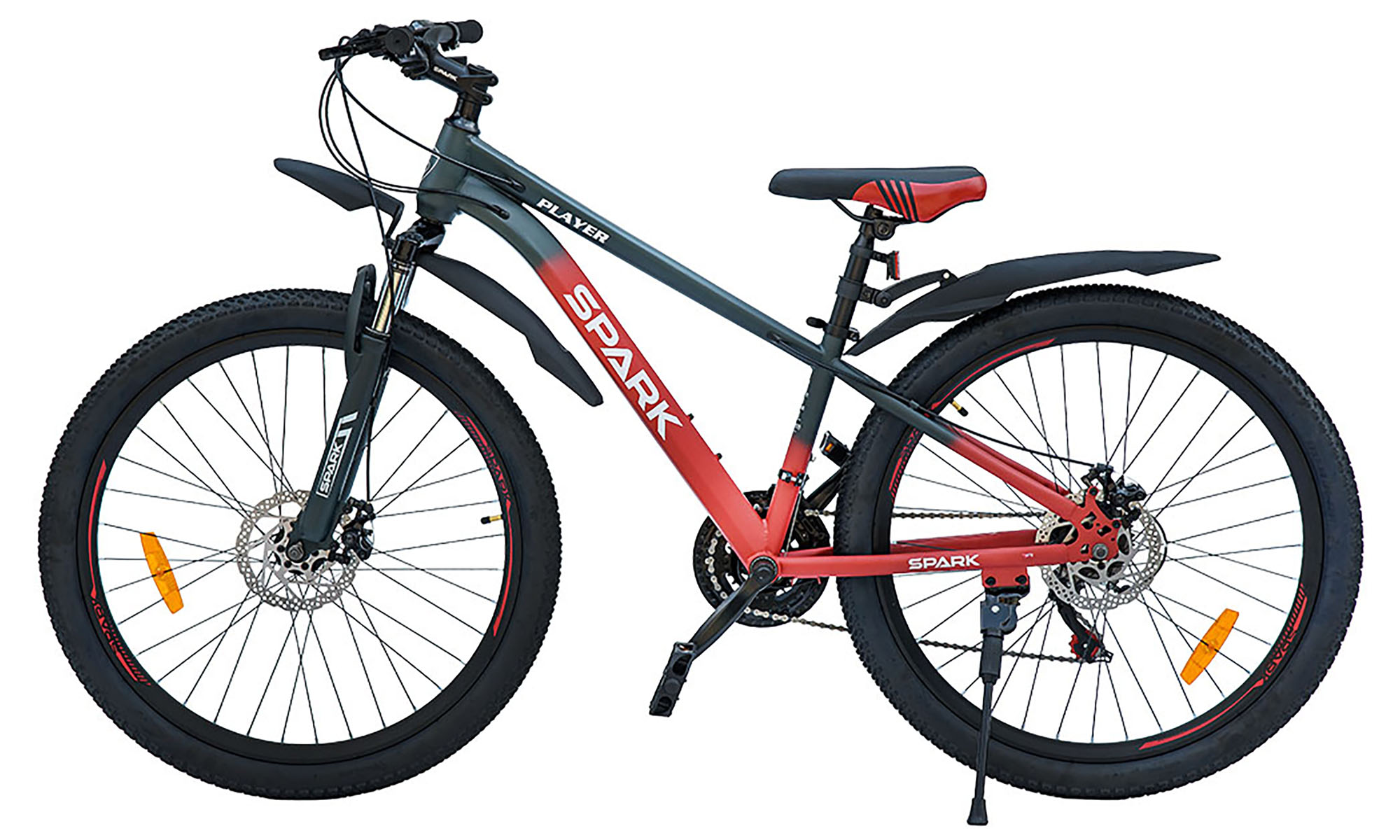 Велосипед SPARK PLAYER 26", размер XS, рама 13", год 2025, серо-красный 4