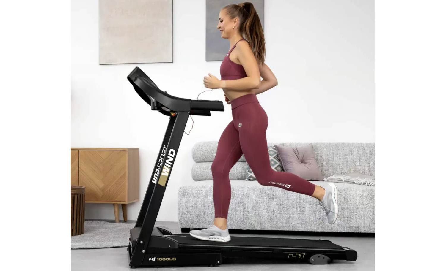 Бігова доріжка Hop-Sport HS-1000LB Wind сірий 3