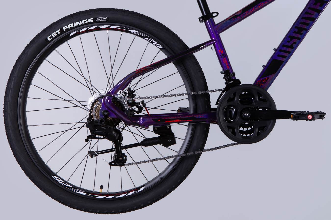 Велосипед Discovery TREK DD FR 26", размер XS, рама-13", 2025, фиолетовый  4