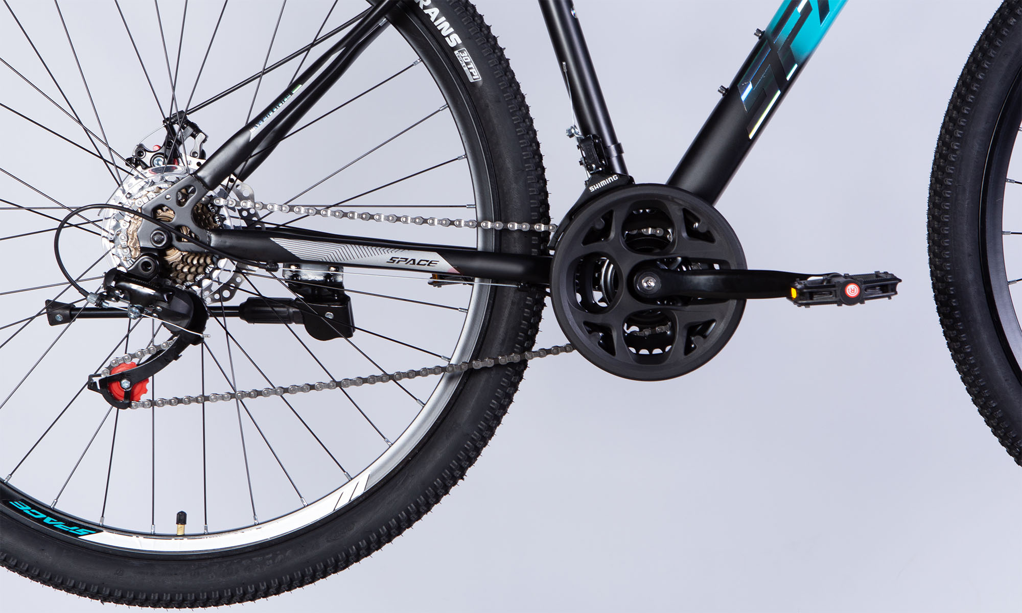 Велосипед SPACE MARS DD FR, 29", ST, рама-18", 2025, бирюзово-черный (матовый) 2 Велосипед SPACE MARS DD FR, 29", ST, рама-18", 2025, бирюзово-черный (матовый) 2