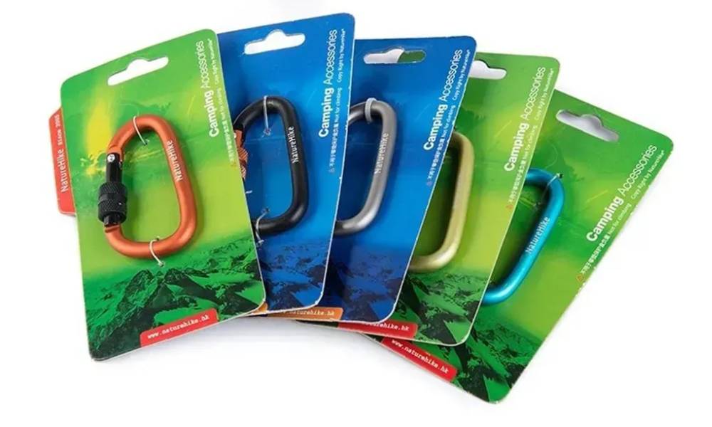 Карабин алюминиевый Naturehike D-type NH15A005-H, 6 см, голубой 2