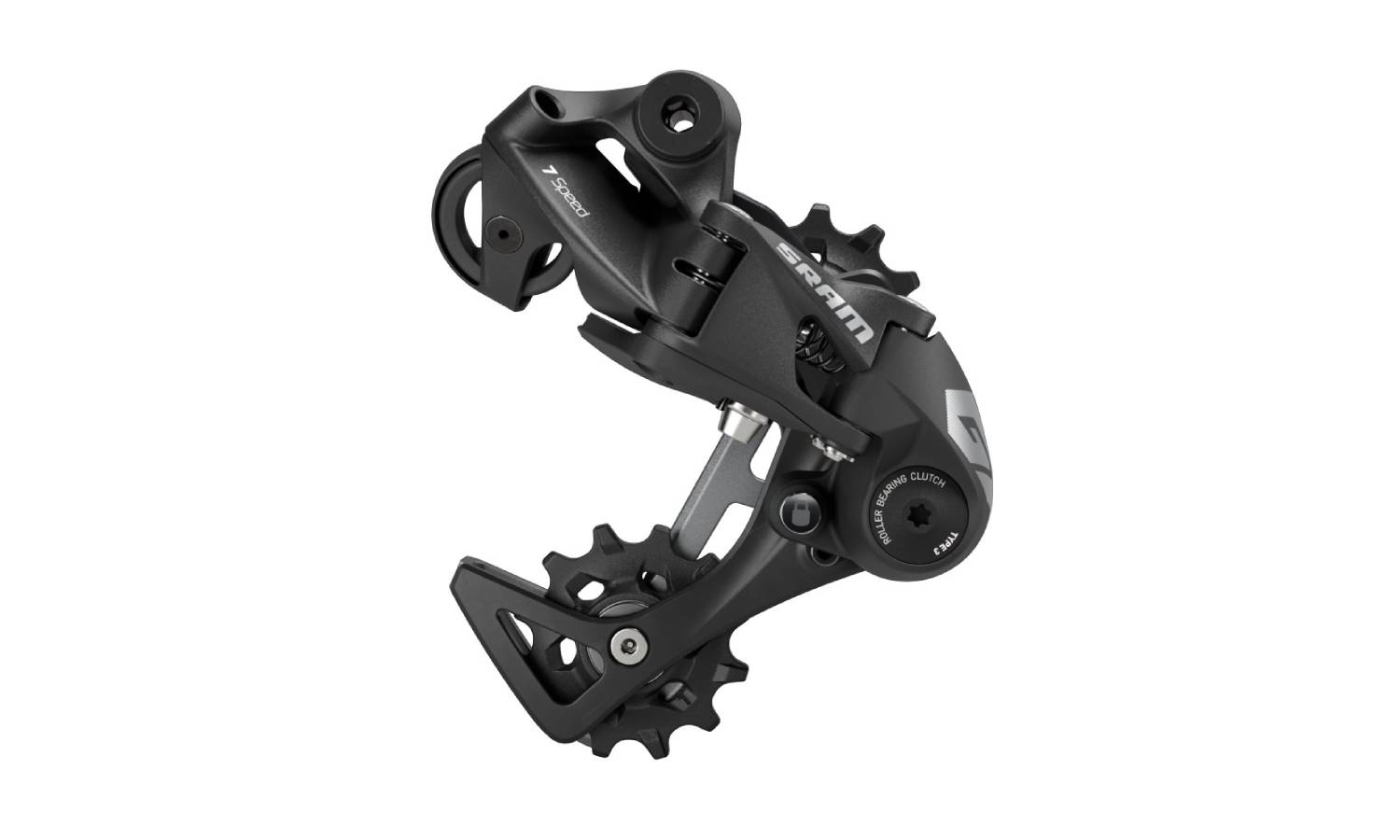 Фотография Задний переключатель SRAM GXDH 7ск Medium Cage Black