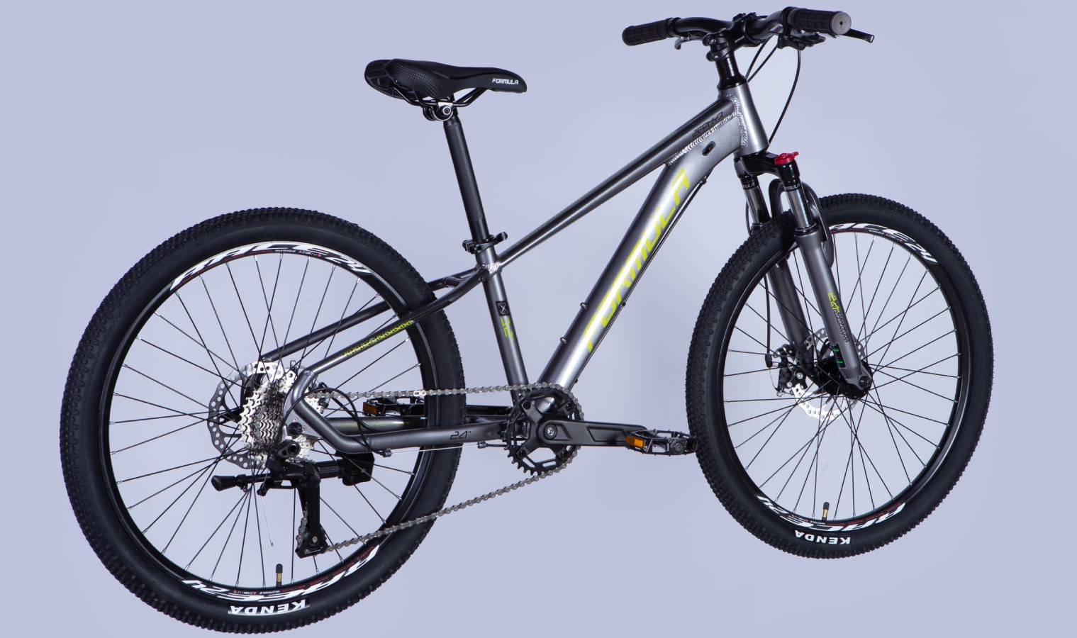 Велосипед Formula ZEPHYR 3.0 DD CS 24", розмір XXS, рама-12", 2025, сіро-зелений 7