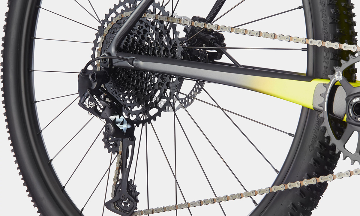 Велосипед Cannondale F-SI Carbon 5 29" 2021, размер L, Салатово-черный 4
