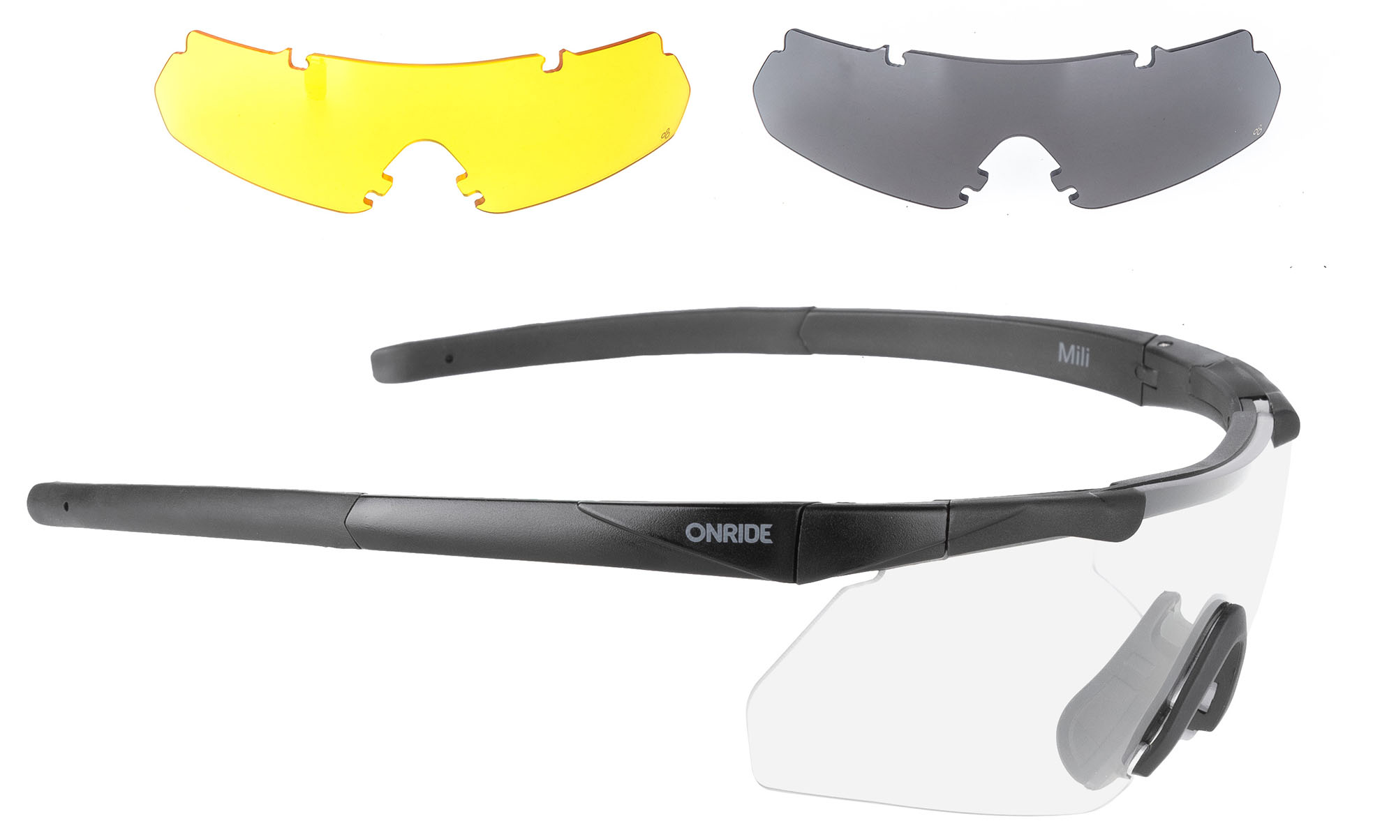Окуляри ONRIDE CL Mili ANSI Z87.1, MIL-PRF-31013 з лінзою димчастою кат. 3 (17%), змінні лінзи Окуляри ONRIDE CL Mili ANSI Z87.1, MIL-PRF-31013 з лінзою димчастою кат. 3 (17%), змінні лінзи