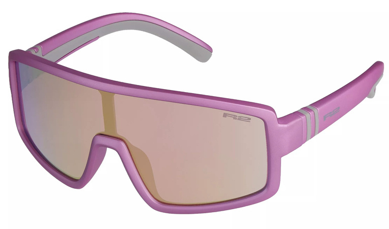Очки детские R2 INVADER purple-pink (metallic, matt), линза brown (pink-gold chrome) PC, кат. 3 