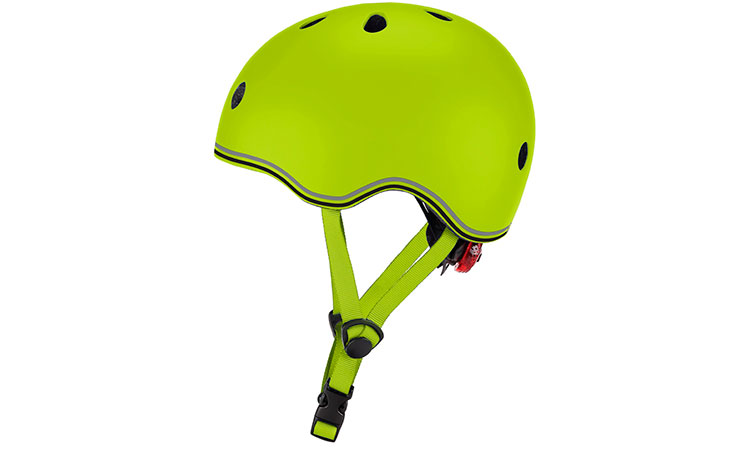 Шлем защитный детский GLOBBER EVO LIGHTS, с фонариком, размер XS (45-51 cм)  Зеленый