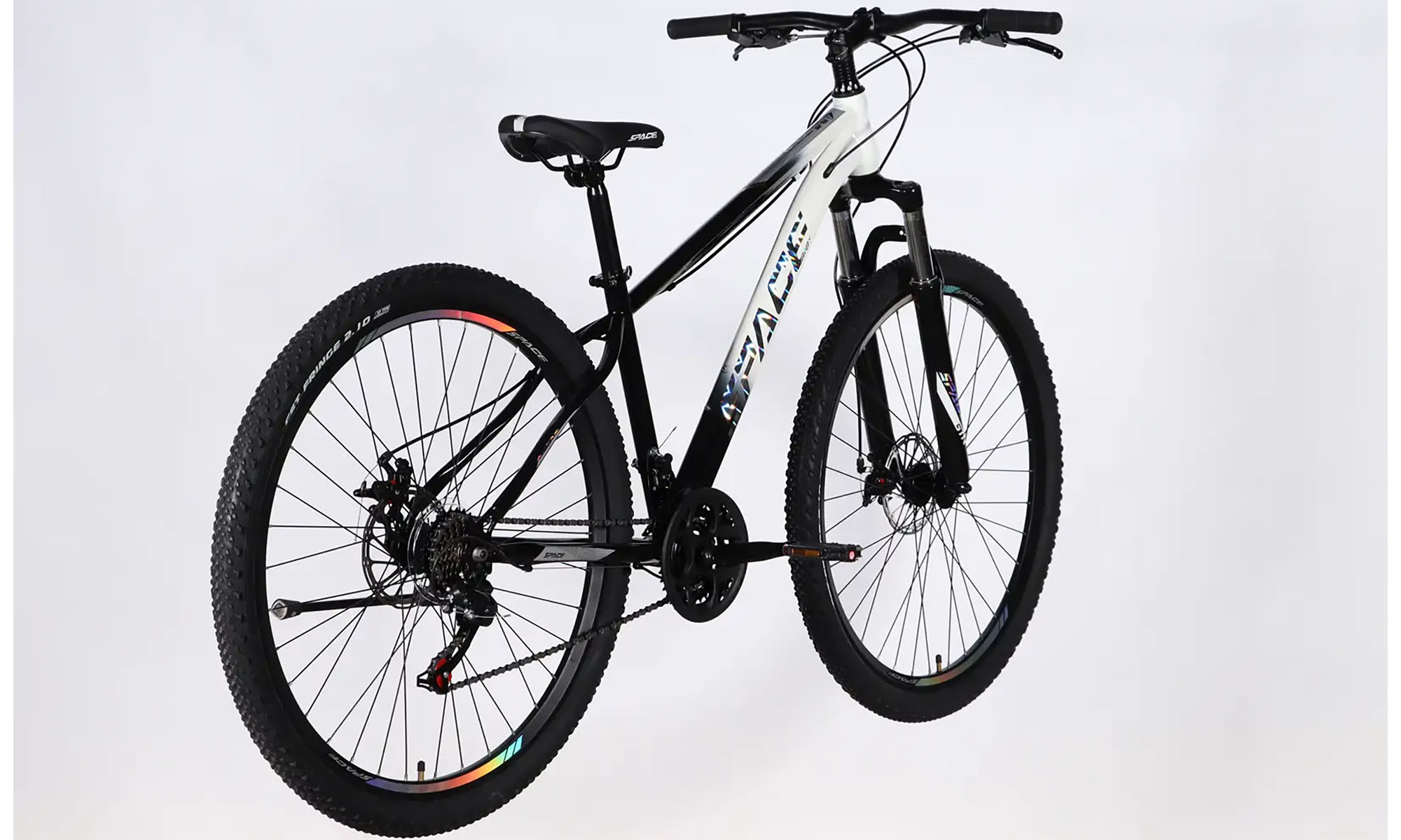 Велосипед SPACE MARS DD FR 29", розмір M, рама-18", рік 2026, чорний з білим 3