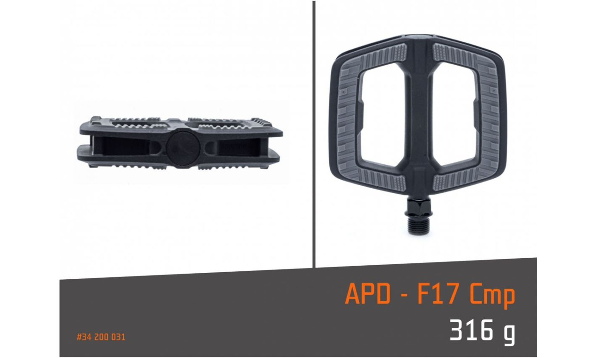 Педали Author APD-F17 Композит, NonSlip, черные 2