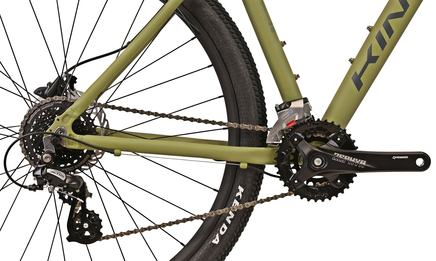 Велосипед Kinetic Crystal 29" размер XL, рама 22" (2025) Зелено-серый (мат) 7