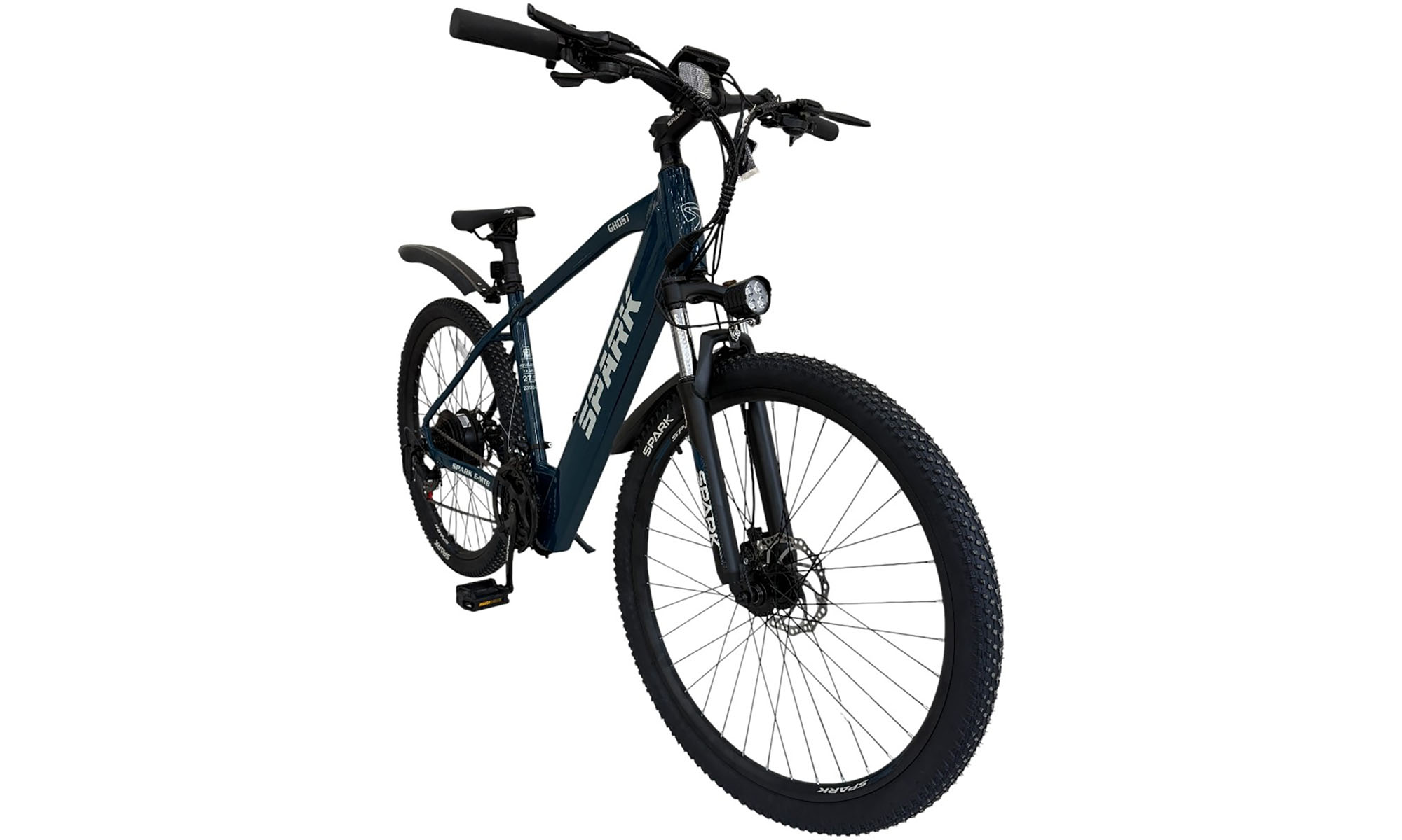 Велосипед з електромотором SPARK E-MTB GHOST 27.5", розмір S, рама 15", 48V/500W/12.8Ah, рік 2026, темно-синій 2