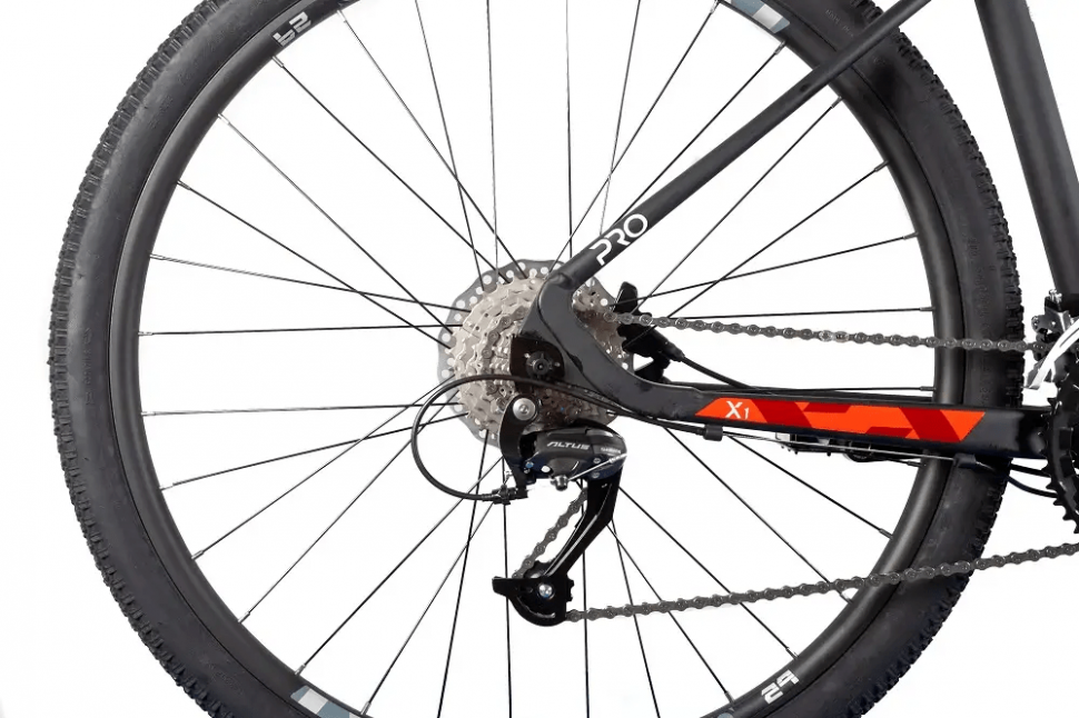 Фотография Велосипед Trinx X1 Pro 29" размер М рама 17 2021 Matt-black-red-white 4