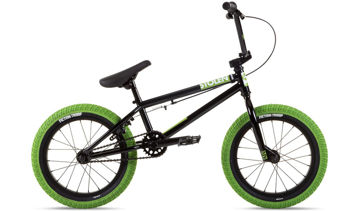 Фотография Велосипед Stolen AGENT 16"(2021) Черно-зеленый