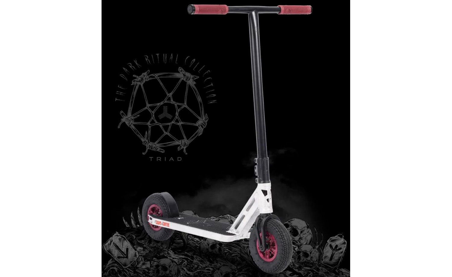 Труковий самокат Triad Shape Shifter Dirt 5.5" x 20.5"- Stone/Black/Red 4