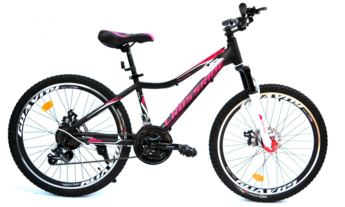 Фотография Велосипед CROSSRIDE MOLLY LADY 24"  Черно-фиолетовый