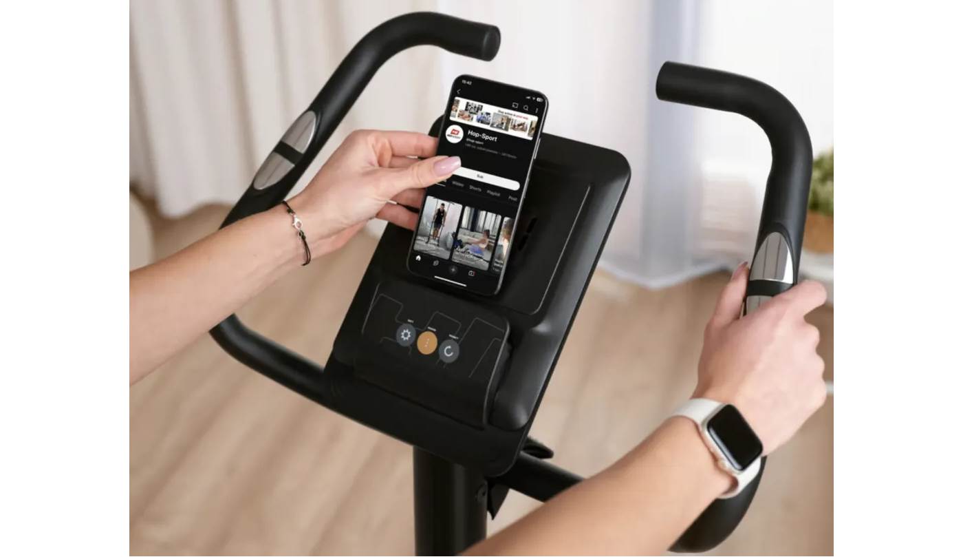 Велотренажер Hop-Sport HS-4000H Grant чорно-золотистий 11