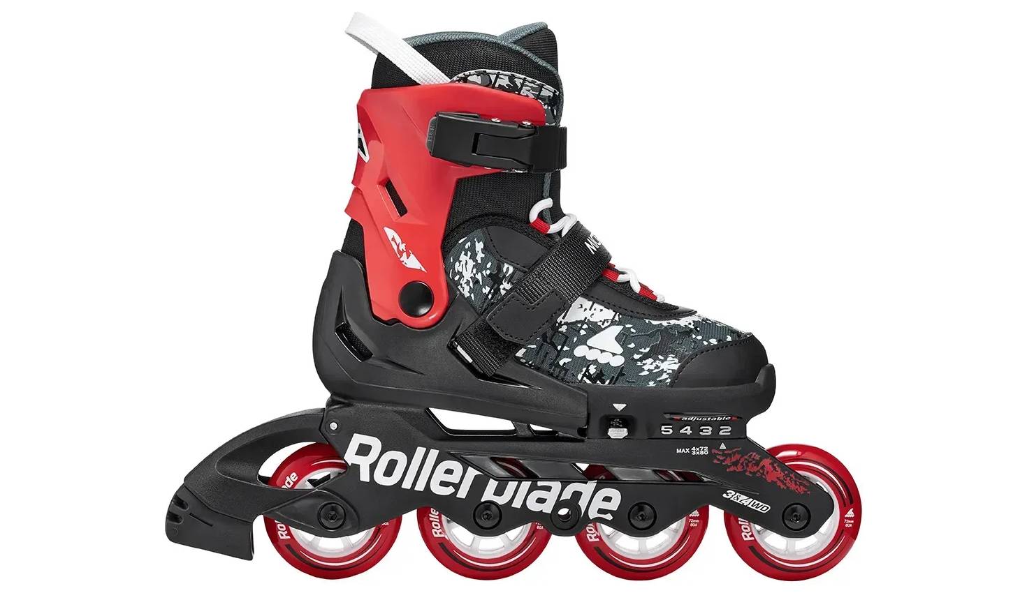Ролики Rollerblade Microblade SL black-red 33-36.5 3