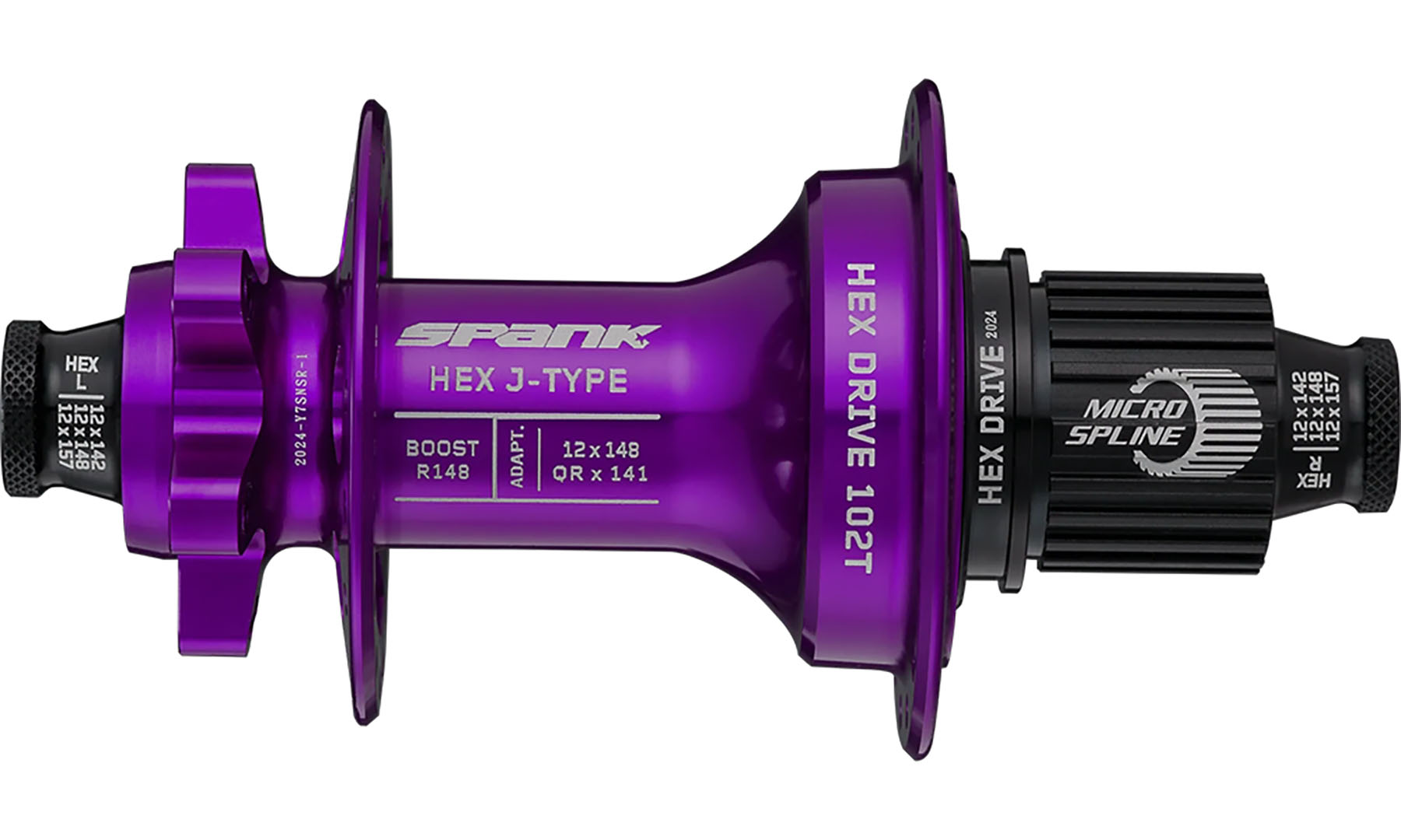 Фотографія Harring Spank Hex J-Type Boost R148 Microspline 32h, фіолетовий (фіолетовий)