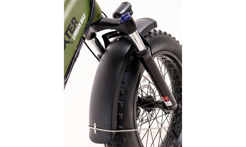 Фотографія Електричний велосипед фетбайк Maxxter URBAN MAX 20" 350W 8Ah 48 V зелений 6