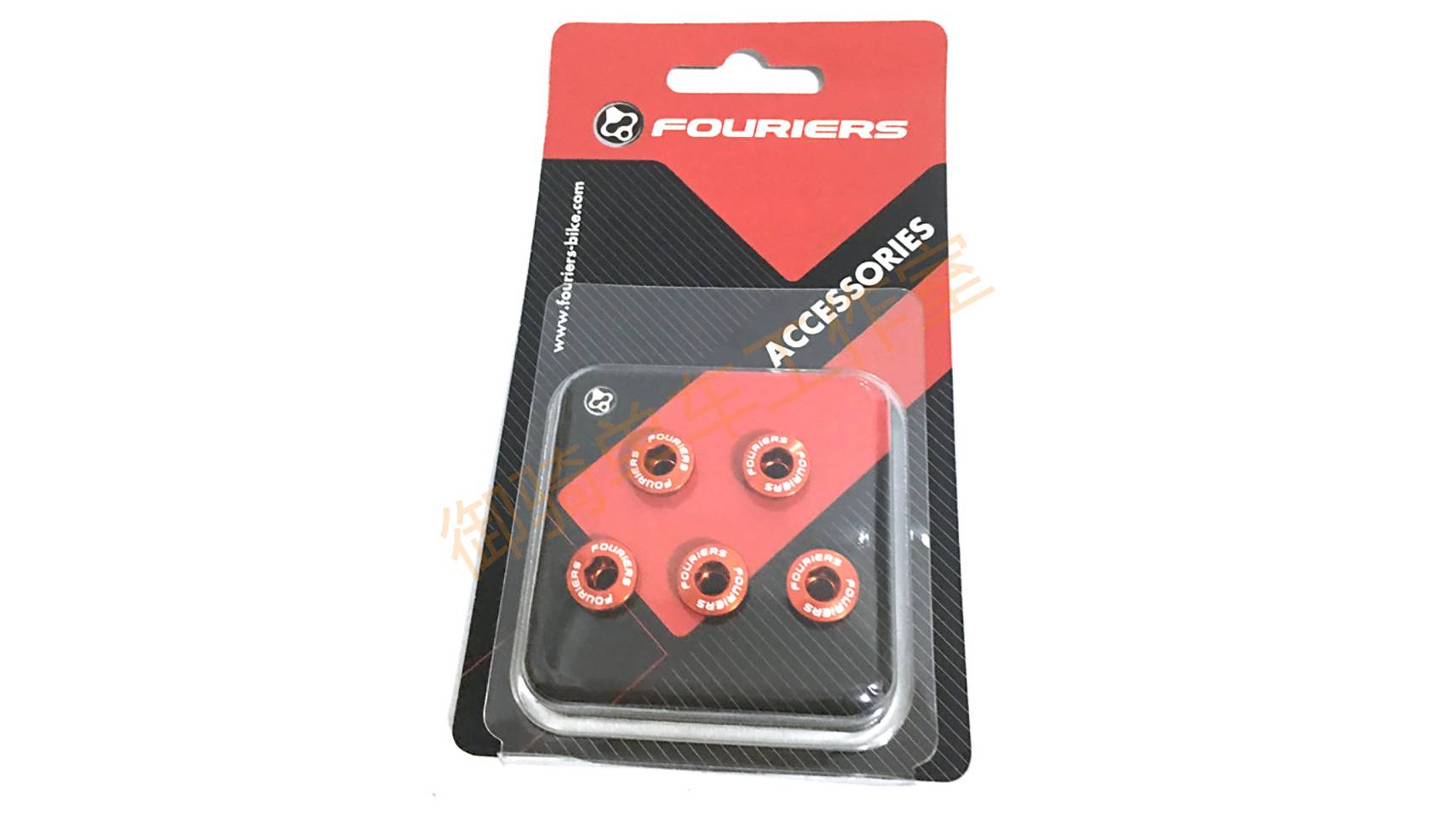 Бонки зірок шатуна Fouriers M001 7мм Full CNC 10г/5шт, червоний 2