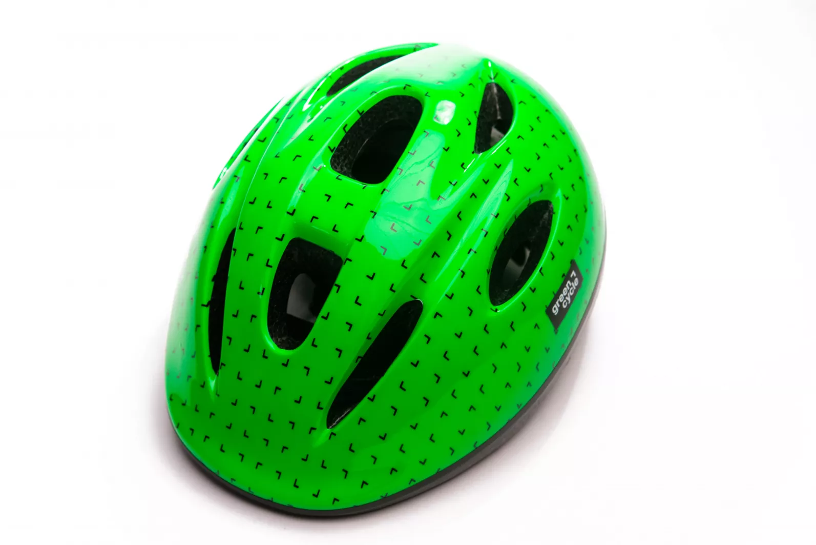 Фотография Шлем детский Green Cycle FLASH размер 48-52см, Зелено-черный