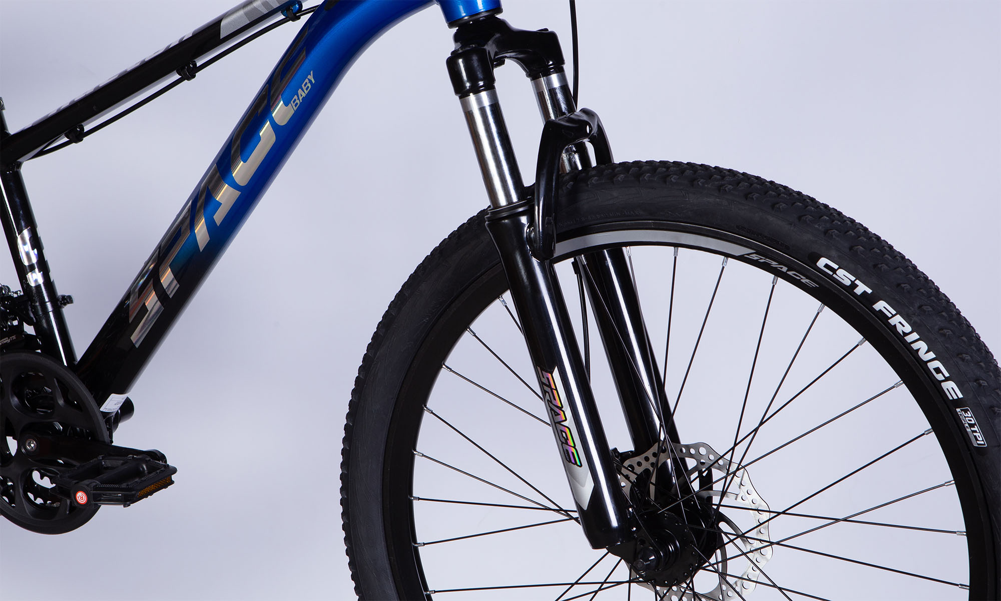 Велосипед SPACE PHAETON DD FR 26", размер XS, рама-13", год 2026, черно-синий 2