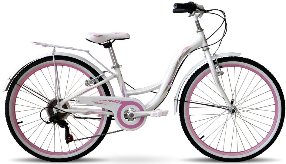 Фотография Велосипед VNC Emily Sport 24" размер XXS рама 11 2023 Бело-розовый