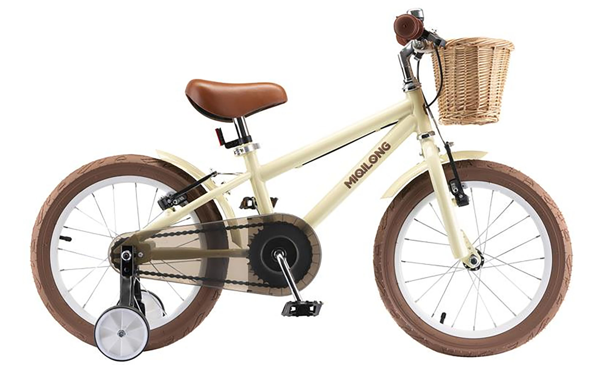 Детский велосипед Miqilong RM 16" One size, 2025, бежевый 