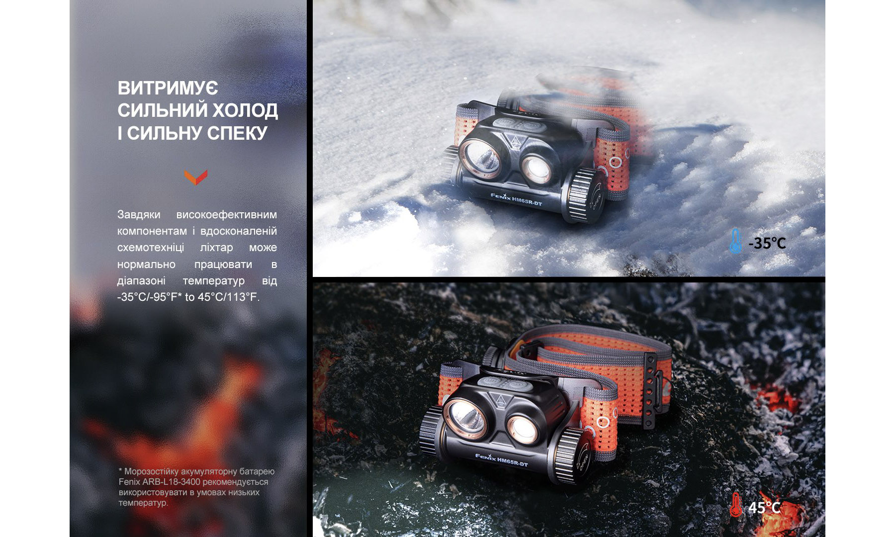 Ліхтар налобний для бігу Fenix ​​HM65R-DT, бузковий 10