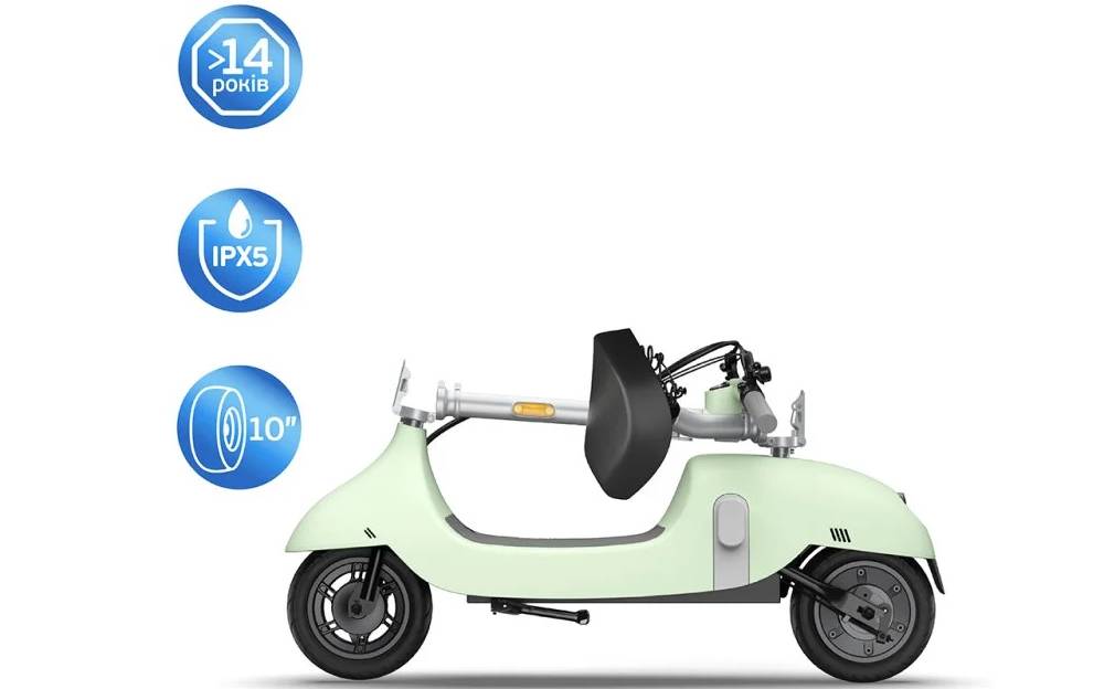 Электросамокат с сидением OKAI Ceetle PRO EA10C 10" 350(900)W, 25Km/h, 10,4Ah, NFC, App, мятный 14 Электросамокат с сидением OKAI Ceetle PRO EA10C 10" 350(900)W, 25Km/h, 10,4Ah, NFC, App, мятный 14