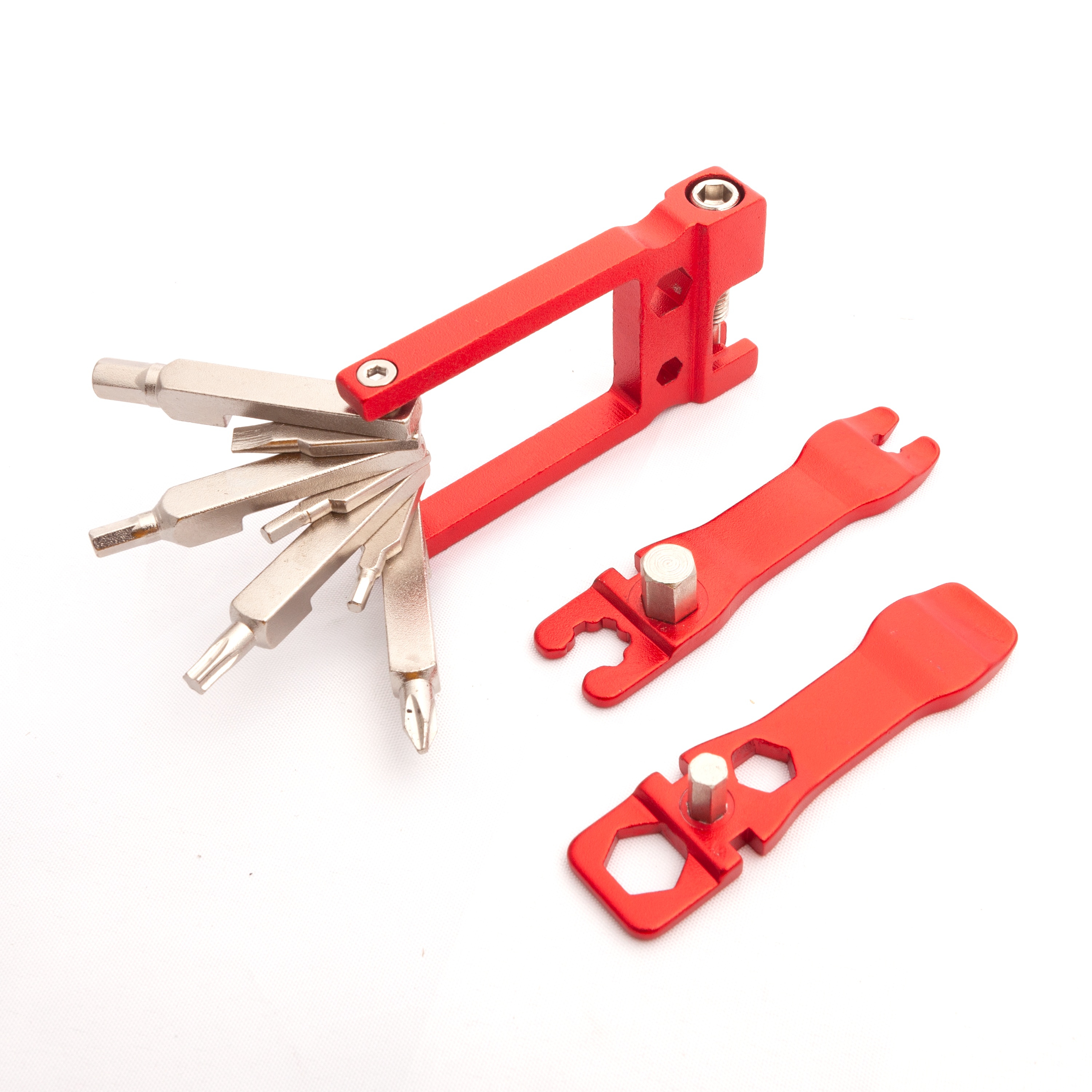 Фотография  Мультитул ключи-шестигранники Trinx TG12, компактные, цвет Красный 