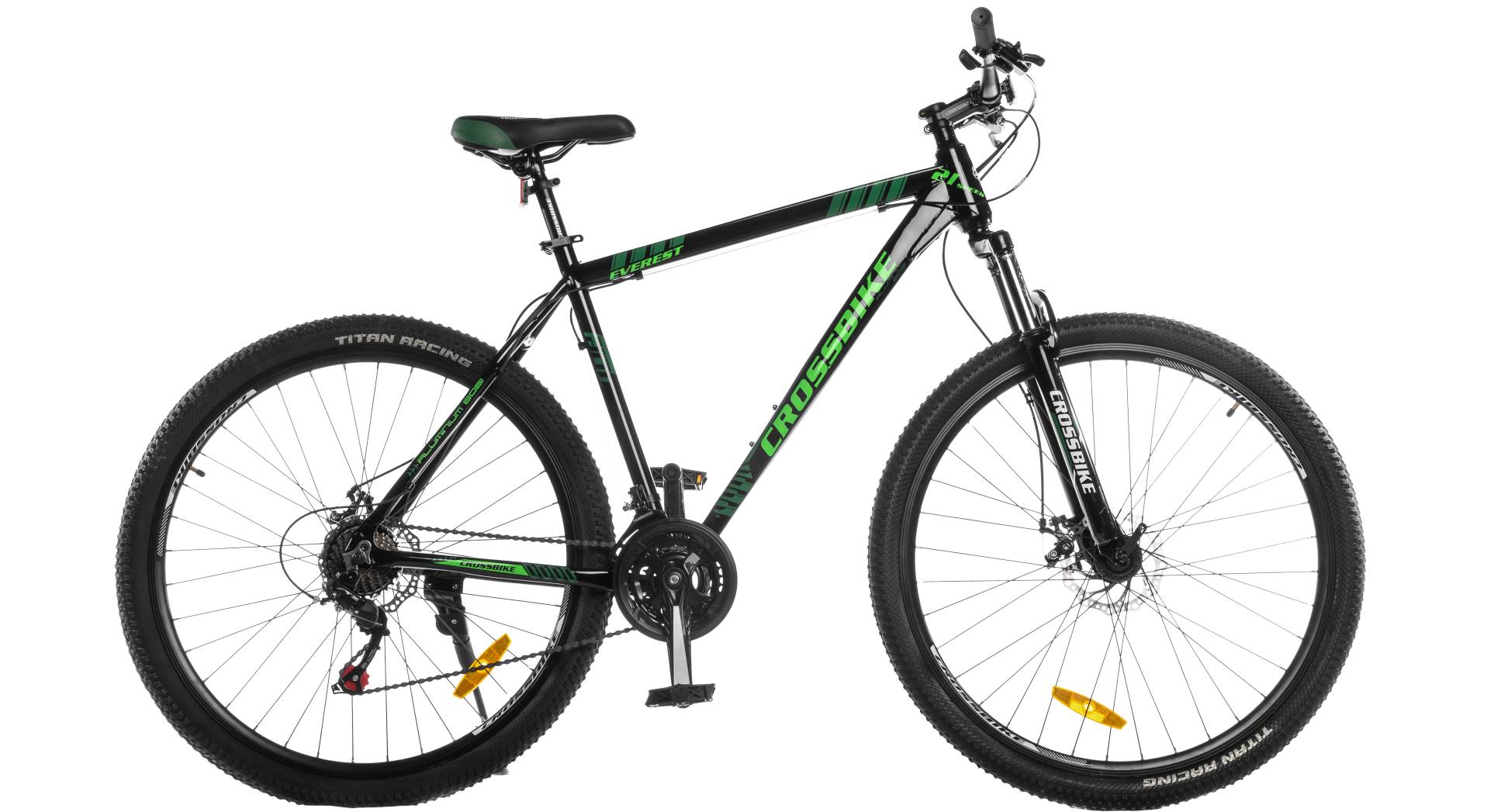 Фотография Велосипед CrossBike Everest 27,5", размер М рама 17 (2022), Черно-зеленый