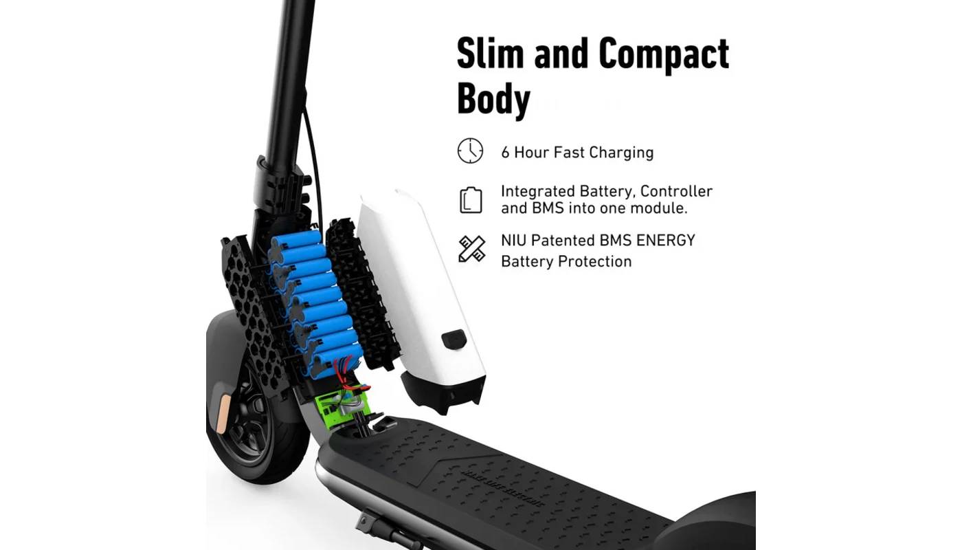 Электросамокат NIU KQi1 Sport 9", 250(450)W, 5.1Ah, App, черный 3 Электросамокат NIU KQi1 Sport 9", 250(450)W, 5.1Ah, App, черный 3