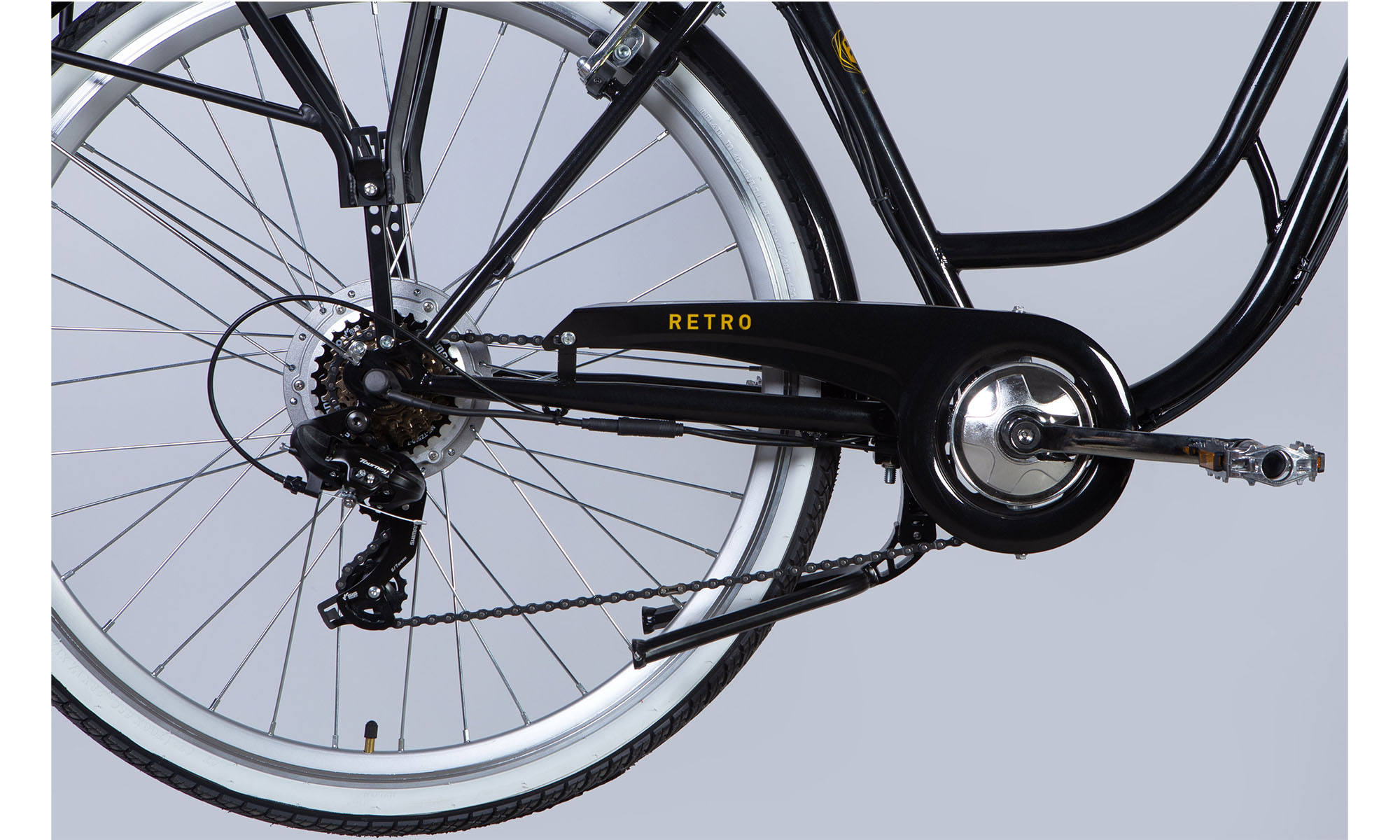 Велосипед с электроприводом Dorozhnik eRETRO Vbr FR 28", размер L, рама-19", 36B, 12.5А*ч, 500Вт, год 2025, черный 5