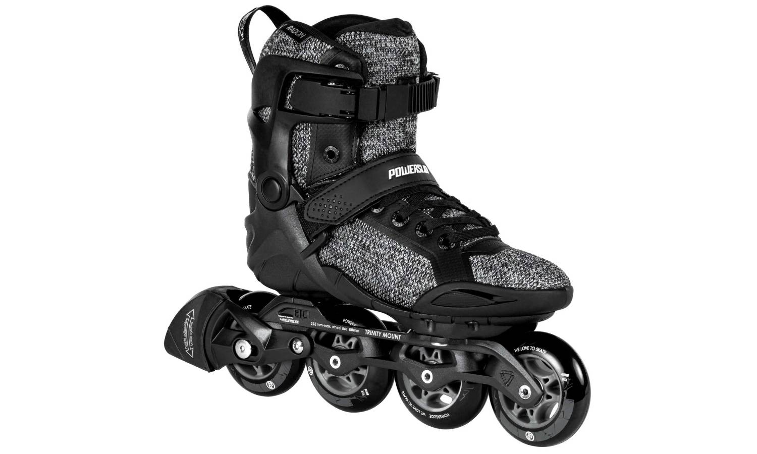 Ролики POWERSLIDE Phuzion Radon 80 розмір 44,0 Black White 4
