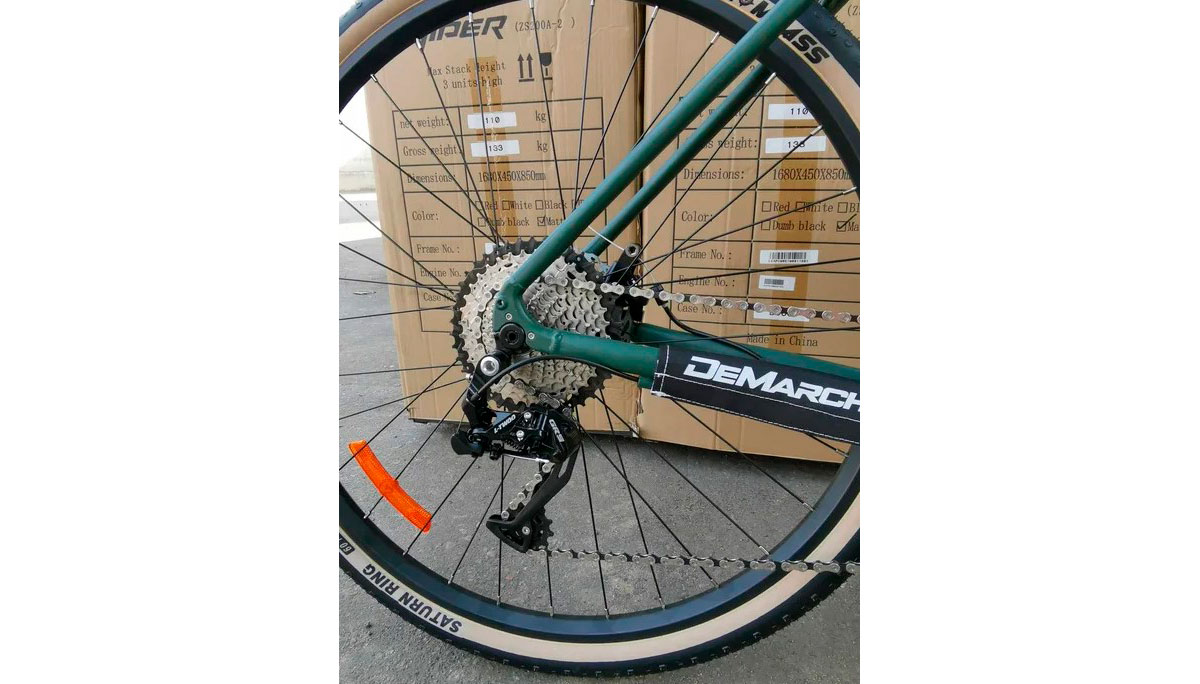 Фотографія Велосипед DeMARCHE Gravel Stone 1x11 28" розмір S 2022 Зелений 2