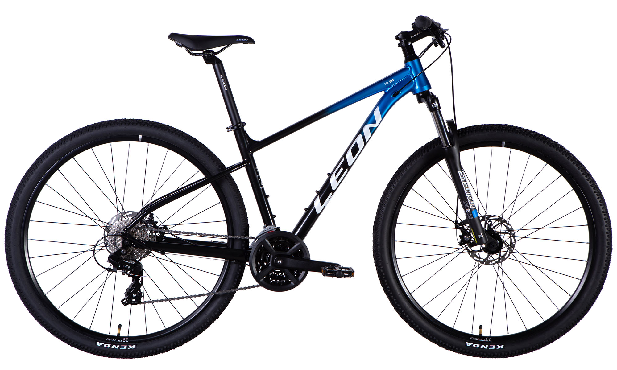 Велосипед Leon TN 105 DD CS 29", розмір M, рама 17", рік 2025, синьо-чорний 