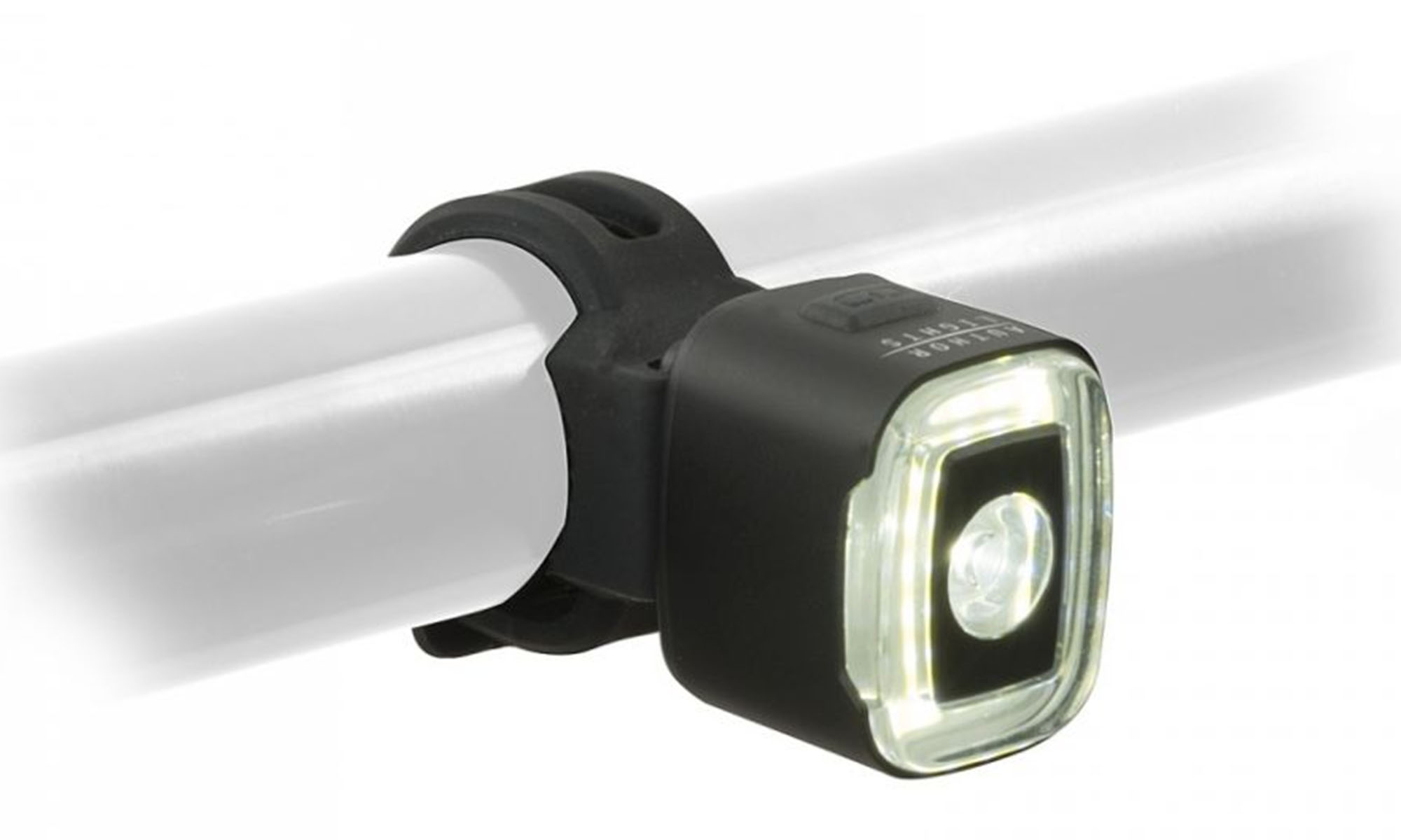 Ліхтар передній Author CUBUS 250 lm White USB, алюміній - чорний/прозора лінза Ліхтар передній Author CUBUS 250 lm White USB, алюміній - чорний/прозора лінза