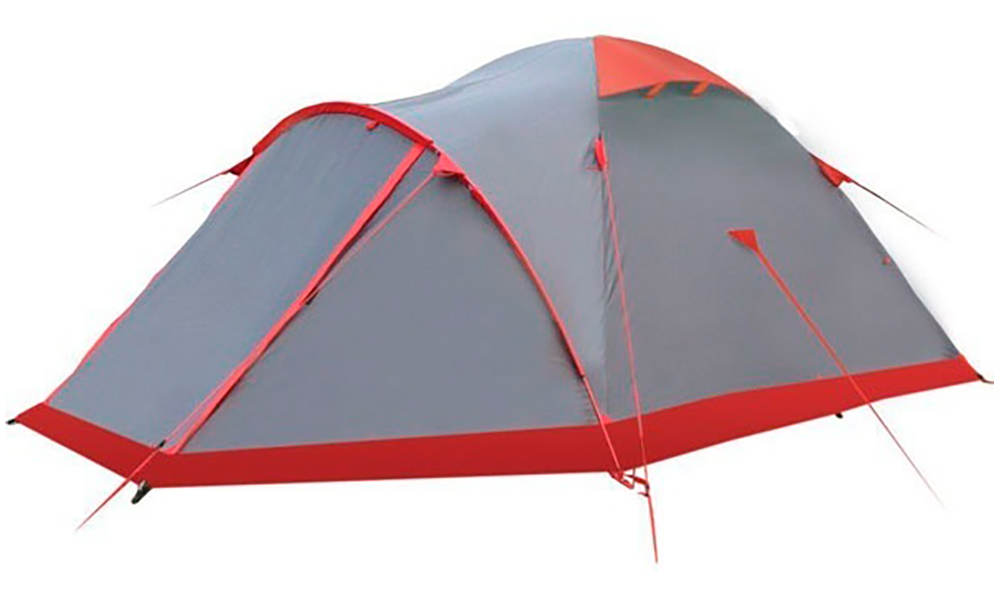 Фотография Палатка Tramp Mountain 2 серо-красный