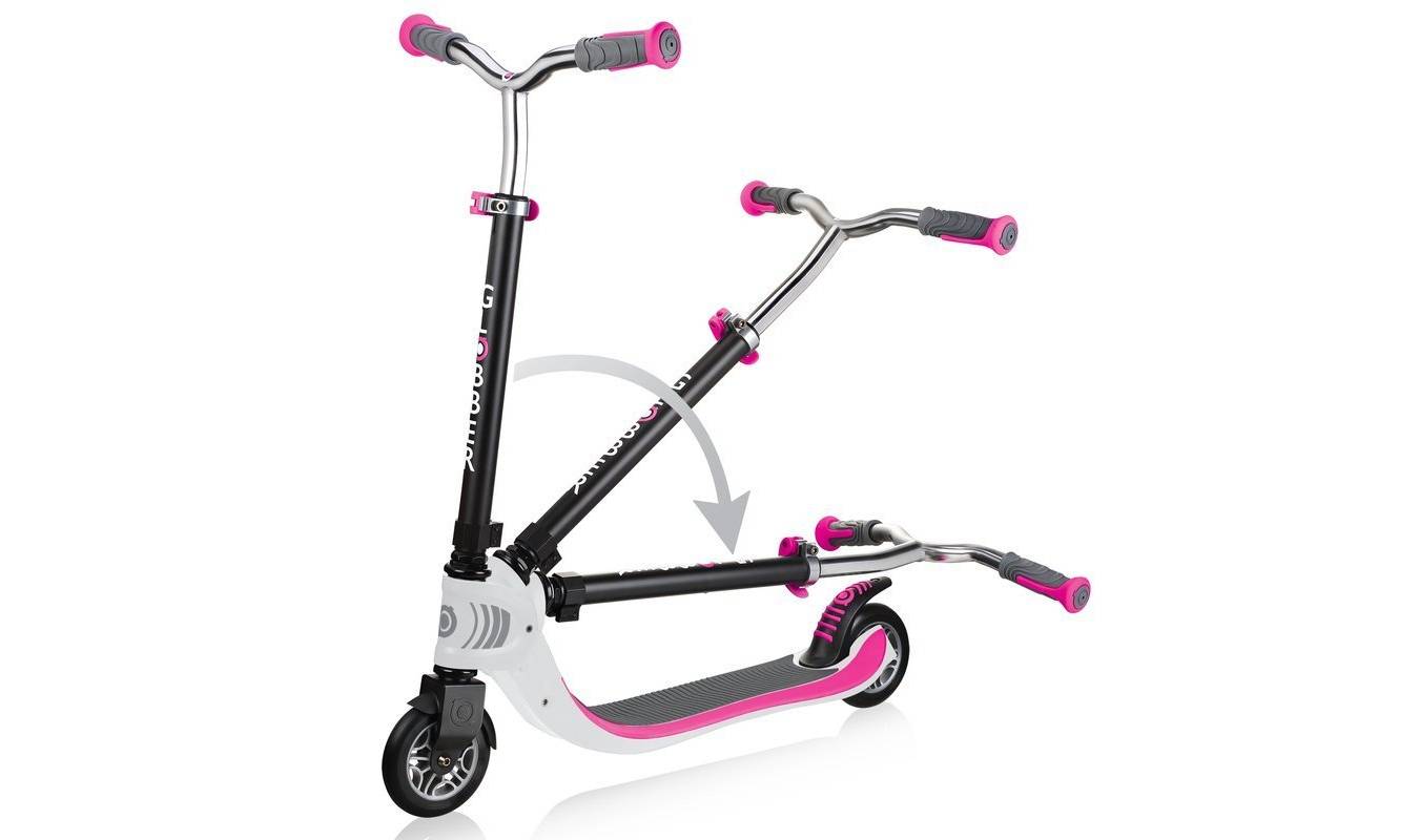 Самокат GLOBBER FLOW FOLDABLE 125 Бело-розовый 2
