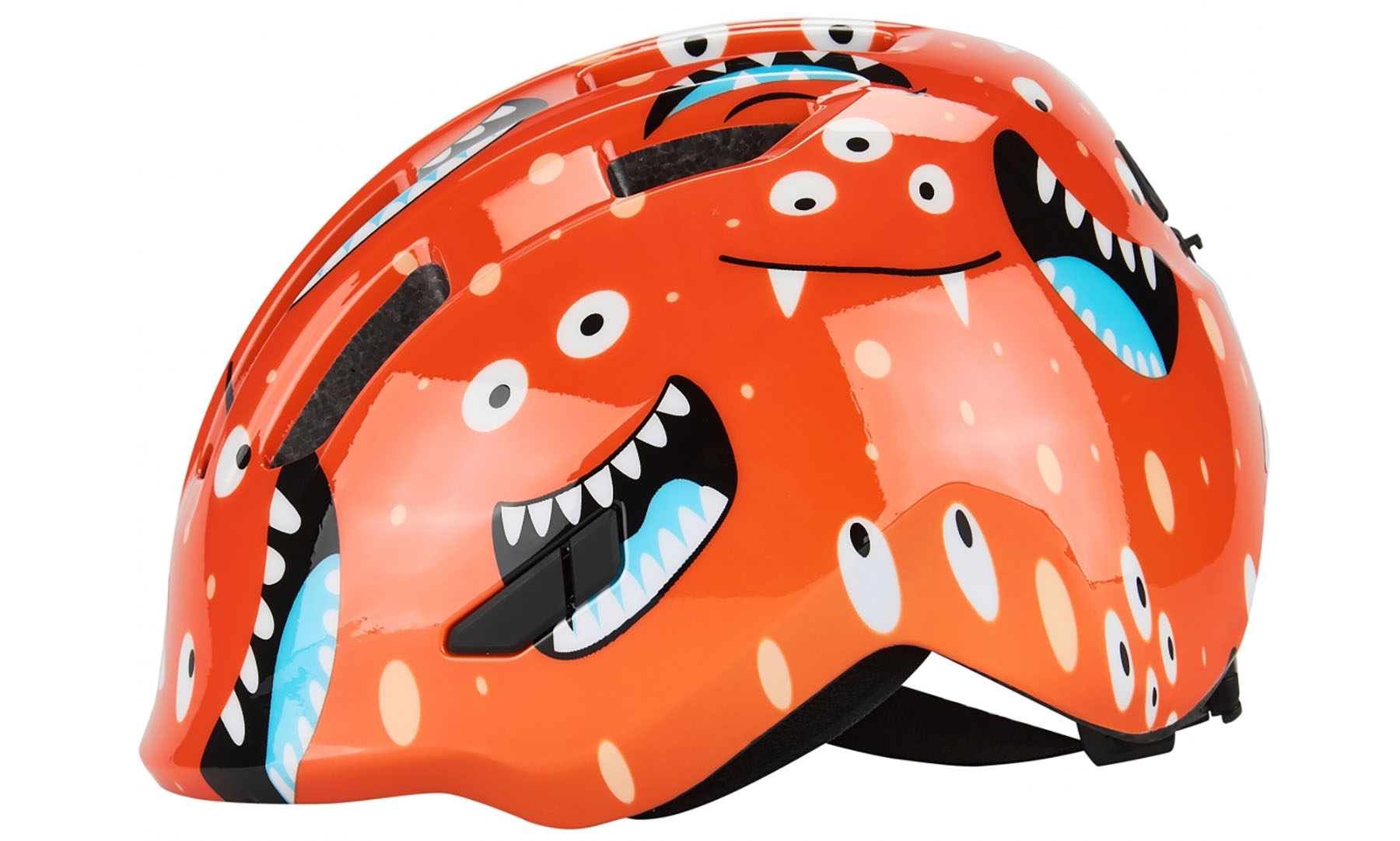Велошлем детский ABUS SMILEY 3.0 Orange Monster, размер S (45-50 см), оранжевый монстр 7