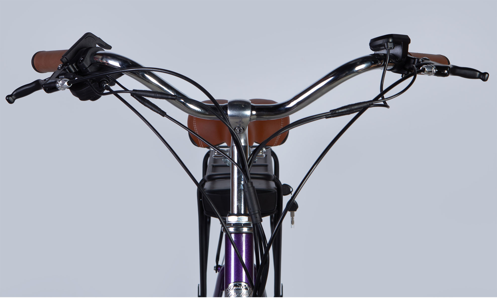 Велосипед с электроприводом Dorozhnik eCORAL DD FR 28" размер L рама-19" 36B 12.5А*ч 500Вт фиолетово-синий 2